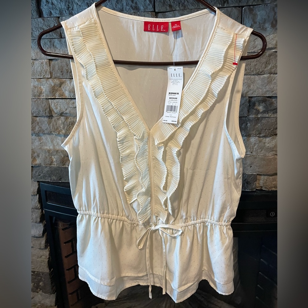 Elle Sleeveless Top, Women’s Medium, NWT
